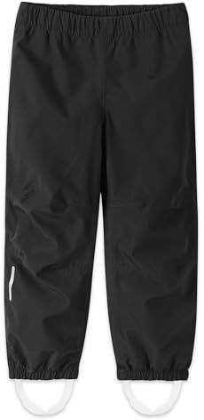 Reima - Kaura ReimaTec wasserdichte Regenhose für Kinder - Leichte, atmungsaktive Regenkleidung für Kinder, winddichtes, strapazierfähiges Material, Verstellbarer Bund - Black, 122