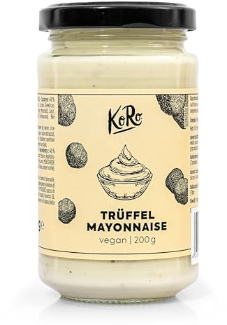 KoRo - Pflanzliche Trüffel Mayonnaise 200 g - Intensives Trüffelaroma - Mayonnaise ohne Ei - Ideal für Burger, Pommes und Salate