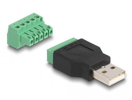 DeLOCK Adapter USB 2.0 Typ A Stecker auf Klemmenblock, 2 Stück, Marke