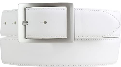 BELTINGER Hochwertiger Jeansgürtel aus Vollrindleder mit Doppel-Schließe 4,0 cm | Bombierter Ledergürtel Herren 40mm | Jeans-Gürtel made in Italy