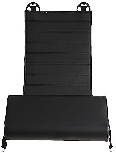 Yannjie Coussin de Jambe en Cuir Universel pour siège de Voiture - Tapis d'extension - Repose-Pieds Souple - Coussin en Cuir à mémoire de Forme - Noir