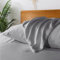 Taie Oreiller 40x60, Bambou Naturel, Soie Végane-Vegan Silk Pillowcases, Lot de 2, Gris, Housse de Coussin, Refroidissant et Hypoallergénique pour Cheveux et Peau