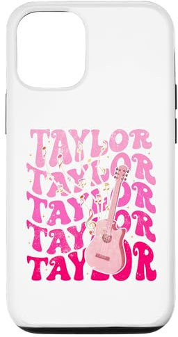 iPhone 12/12 Pro Retro TAYLOR First Name Personalized Guitar Birthday Case