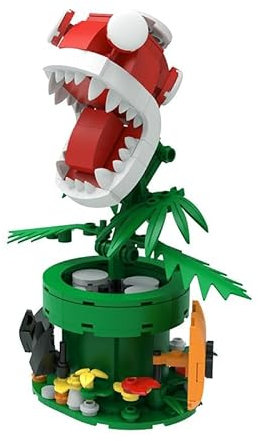 Generisch SAYN Piranha Pflanze Bausteine für 71426 Piranha Pflanze, 150+ Teile Piranha Pflanze Bauset, Kompatibel mit Super Mario Piranha-Pflanze