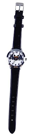 Yardenfun Kinderuhr Armbanduhr Halloween Fledermaus Muster Angenehm zu Tragen Langlebiges Material Geschenkidee für Jungen und Mädchen