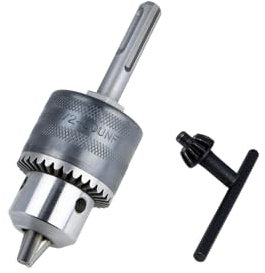 NIYATA 1.5-10mm Capacity Drill Chuck with SDS Plus Shank Adaptor,1/2-20UNF Drill Chuck,Drill Chuck Adapter for Dewalt Impact Driver,for Precision Woodworking and DIY Projects