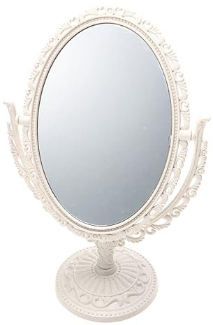 MUSISALY Miroir De Maquillage Double Face De Style Vintage Grossissement X10 Miroir De Bureau sur Pied pour Bureau