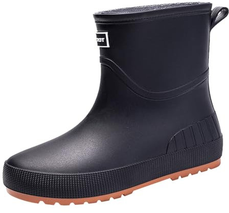 Stivali da donna in gomma, impermeabili, antiscivolo, impermeabili, antiscivolo, in gomma, antiscivolo, per giardino, per attività all'aria aperta., Nero , 38 EU