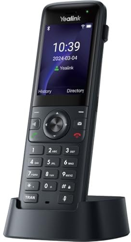 Yealink AX83H Wi-Fi Telefon – Dual-Band Wi-Fi 6, HD Voice, Bluetooth 5.0, 2.4 TFT Farbdisplay, 4 SIP-Konten