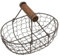 Blogiiup Eierkörbe für frische Eier, Eierkorb Vintage Kleiner Metall -Eierhalter mit Griff schwarz rustikaler Küche Aufbewahrungskorb Arbeitsplatte Organizer für frische Eier, Eierhalter Aufbewahrung