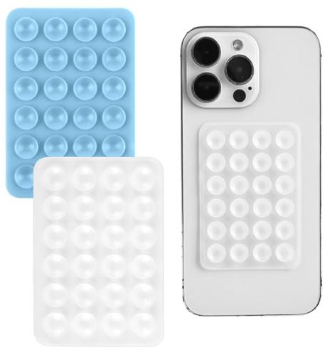Gjinxi 2 Stück Silikon Handyhalterung, Silikon Saugnapf Handyhalter Handy Saugnapfhalter Extra Starke Saugnäpfe Saugnapfhalterung Freihändige Halterung für Alle Handy-Modelle Selfies und Videos