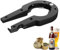 Can Jar Beer Bottle Lid Opener Openers Manual Gripper Hand Safety Kitchen Aid for Seniors Arthritis Hands, Black