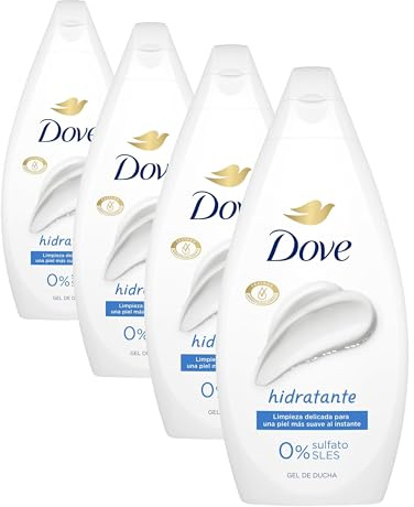 Dove Gel de Ducha Hidratante Limpieza delicada para una piel suave, 450 ml (Paquete de 4)