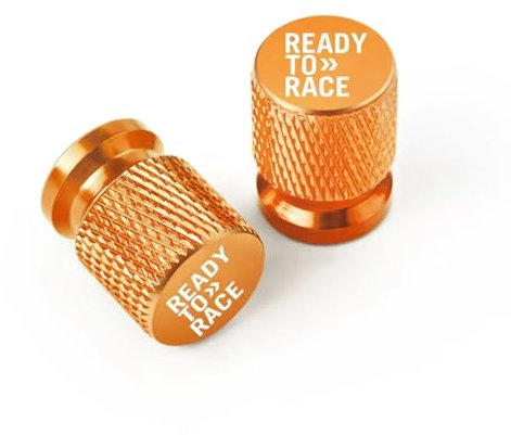WSOPP 4 Stück Motorrad Ventilkappen für KTM Ready to Race ADV Duke 390 690 790 890 1190 Rc 1290 Adventure CNC Aluminium mit Graviertem Logo Staubdichte Reifenkappen Motorradventile,Orange Style