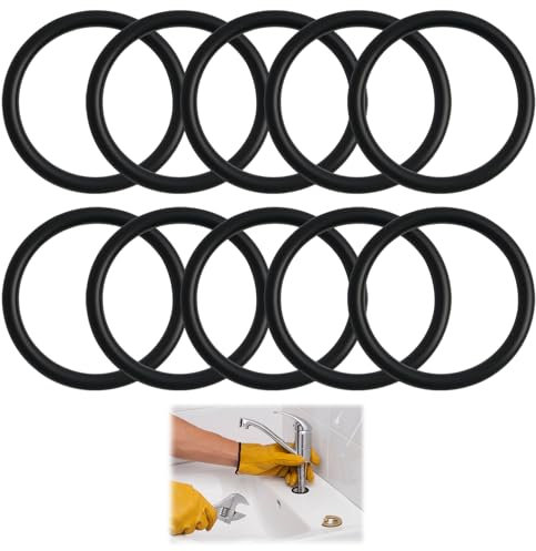 Juego de 10 anillos de sellado de goma, 55 mm de diámetro exterior de 45 mm de diámetro interior, anillos O de goma para juntas de piscina, sanitarios, bombas, juntas, suministros de taller, juntas