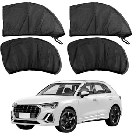 SAHODIYI 4 Stück Sonnenschutz Auto Baby Moskitonetz Auto für Dacia Bigster 2025-2026, Sonnenschutz Fenster, Seitenfenster-Bildschirm, Fliegengitter Autofenster,4 PCS #SUV Style