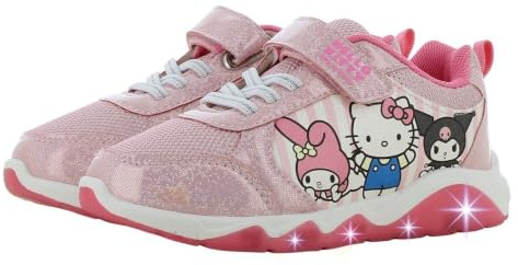 Leomil Hello Kitty Turnschuhe Mädchen mit LED, Schuhe Kinder | Kinderschuhe Mädchen, Blinkschuhe Kinder, Ideal for Schule und Freizeit, Sanrio, Geschenk