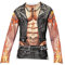 Widmann - Kostüm Biker / Rocker, Fotosublimation bedrucktes T-Shirt, Gang-Mitglied, Motto-Party, Karneval