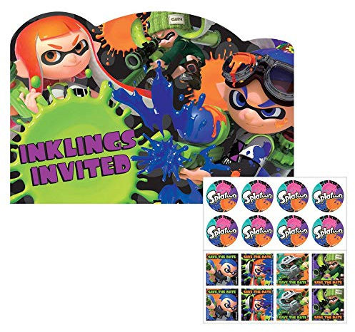 Splatoon Einladungskarten, 8 Stück