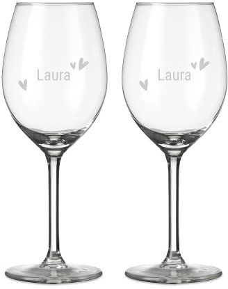 your surprise Verre à Vin Blanc Personnalisable avec Nom - Verre à Vin Gravé avec Nom: Personnalisable avec du Texte, Différents Designs et Polices D'écritures (2)