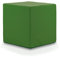 Ecopuf Cube - Sitzhocker Hocker Kunstleder Lederimitat Sitzbox Quader Würfel Pouf Ottomane Fußbank für's Wohnzimmer Wohneinrichtung 40x40x40 cm Faber Grün E9