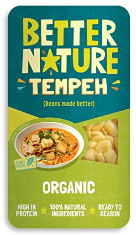Better Nature - Organic Tempeh 200g (6 Pack) Vegan Friendly Plant-Based Protein
