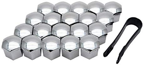 Sechskantschutzkappen, 20X 19mm Silber Auto Radmutter Universal Bolzenkappe