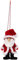 Dekohelden24 Textil Weihnachtsmänner Baumbehang/Anhänger als 4er Set, in rot/weiß, Maße L/B/H: 4 x 4 x 8 cm.