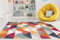 Carpeto Rugs Teppich Wohnzimmer Kurzflor Grau Modern Geometrisch Rauten Muster - Niedrigflor Teppich für Wohnzimmer Jugenzimmer Kinderzimmer/Öko-Tex Pastell Bunt 140 x 190 cm