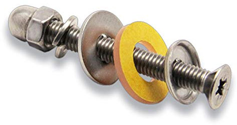 TRESPA-Balkonschrauben-Set M5 x 60 mm aus A2 Edelstahl (25 Stück M5 x 60 mm)