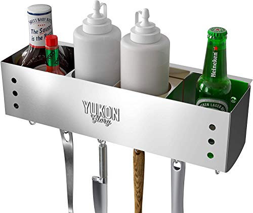 Yukon Glory Edelstahl-Grillplatte und Grillkorb für Char-Broil-Grills, für sauberen und organisierten Arbeitsplatz und Lagerung.