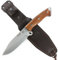 J&V WOLF Coltello Full Tang da Caccia Campeggio Outdoor Sopravvivenza e Bushcraft a Lama Fissa 14,5 cm Acciaio Inox, Guaina, Handmade in Spain
