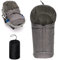 Zamboo Universal Fußsack Daunen für Babyschale und Babywanne - Winterfußsack für 3- oder 5-Punkt-Gurt, extra leicht und warm, mit Kapuze und Tasche - Grau
