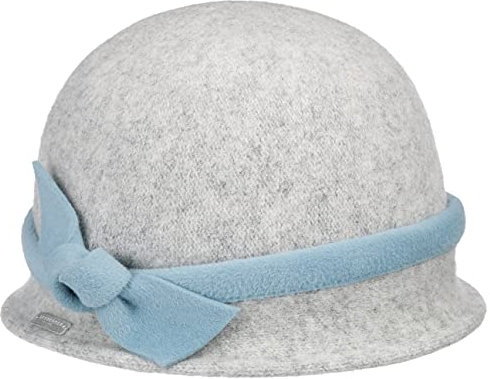 Seeberger Woolmark Cloche Walkhut Winterhut Damenhut Wollhut (One Size - hellblau)