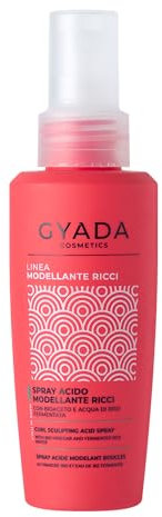 GYADA COSMETICS, Spray Modelado Ácido para Cabello Rizado y Ondulado,Sella las Cutículas, Acción Hidratante y Anti-Frizz, Sin AclaradO 125 ml