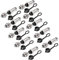 VISSQH 20pcs Gx12 Enchufe de Aviación,12mm Panel Conector,Cable Conector 4 Pines,5A Macho Hembra Metal Conector Conector de aviación +Goma Tapa Protectora