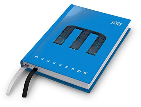Pigna Tagebuch Monochrome Mood 2022/2023 Neonblau