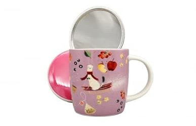 NEAVITA Infusiera Rosa con Filtro in Acciaio Infusi d'Inverno
