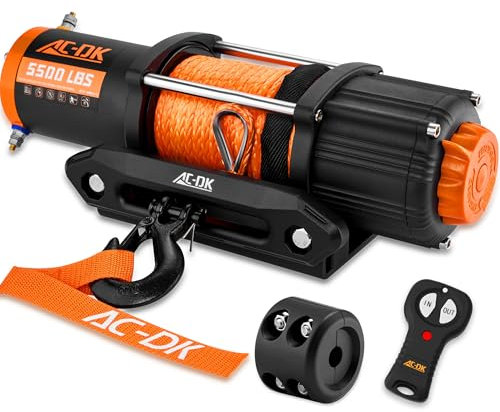 AC-DK Kits de treuil ATV UTV (tous les produits) (corde synthétique de 2 500 kg)