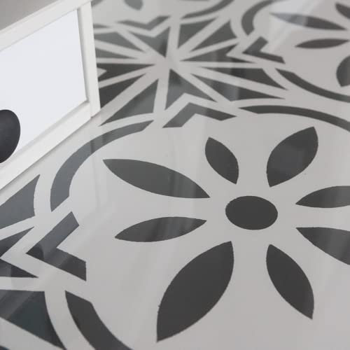 Patio Tile Reusable Stencils for 30cm, 45cm and 60cm Garden slabs, Walls, Floors & Furniture Juliette Design (30CM X 30CM)
