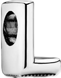 GHMIOU Buchstaben Charms 925 Sterling Silber Alphabet Charm Anhänger für Europäischen Armband Halskette (L)