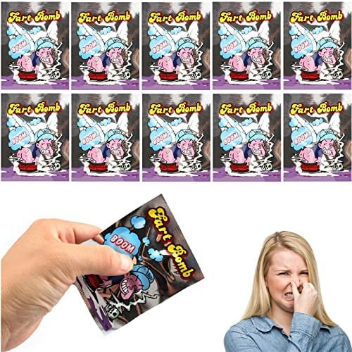 toukie 50 Stück Stinkbomben Furzbomben pupskissen Stink Bombe Fart Bag Scherz Artikel, Stinkbombe Stinkend Lustige furz Prank Scherzartikel Party