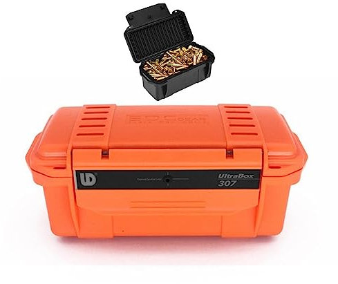 ACEXIER Taktische Kugelaufbewahrungsbox Feld Stoßfeste Munitionsbox Outdoor-Jagd Versiegelter Behälter mit Polsterpolster für die Jagd (Orange)