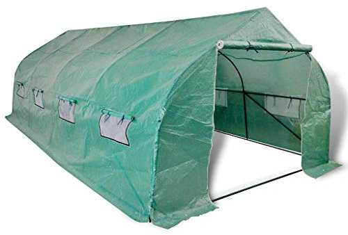 BaraSh Serre Portable Cadre en Acier 18 m²,Carport Abri Voiture,Serre Tunnel