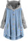 Awrvia Hoodie Damen Oversize PlüSchjacke Warm GefüTterte Fleecemantel LäSsige Teddyjacke Flauschig KäTzchen Wintermantel Farbblock Lange Cardigan Kuschelig Kawaii Kapuzenjacke mit Taschen Mantel
