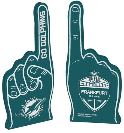 Wincraft NFL Miami Dolphins Schaumstoffhand XXL Schaumstoffhand Einheitsgröße Aqua