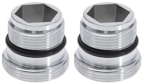 ECSiNG Lot de 2 adaptateurs M18.5-M22 mâle vers mâle compatibles avec IKEA Compatible avec Grohe Compatible avec Neoperl TJ Mixer Tap Adapter Brass