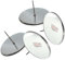 Adventskranzstecker ohne Dorn - Adventskerzenhalter - Metall - H: 4,5cm - D: 8cm 4er Set (Silber)