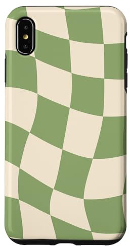 iPhone XS Max Case Checkered Green Cool Checkerboard Aesthetic Gift Case