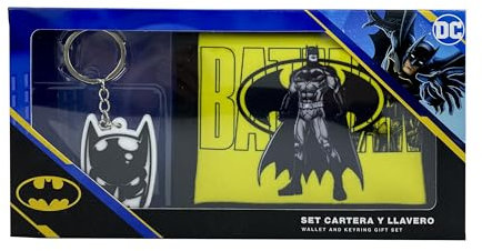 CyP Brands- Batman - Set cadeau, porte-clés et portefeuille, pack cadeau, multicolore, produit officiel